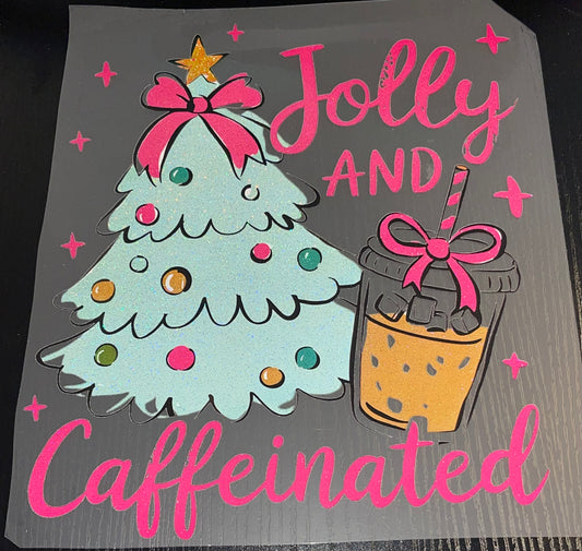 Jolly and Caffeinated Glitter Screen Print