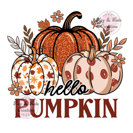 Hello Pumpkin DTF TRANSFER