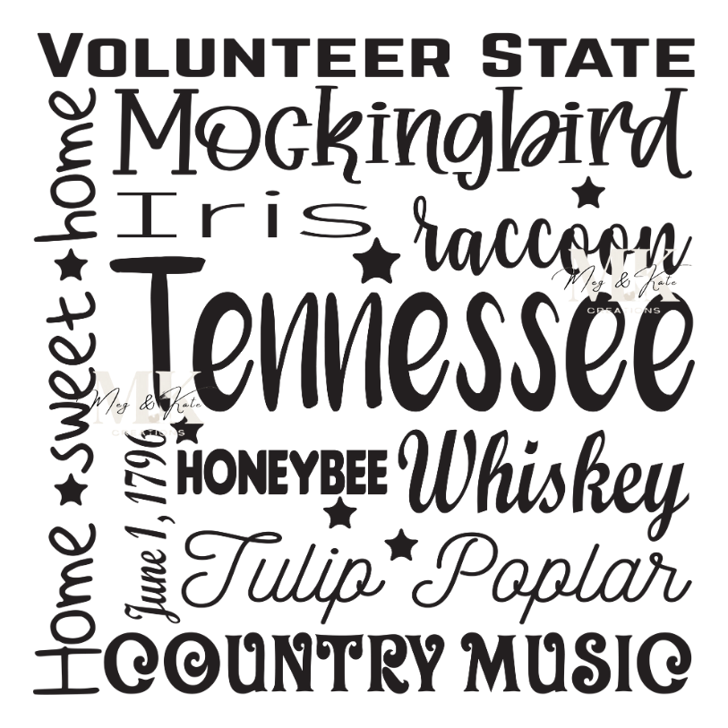 State of Tennesse DTF TRANSFER