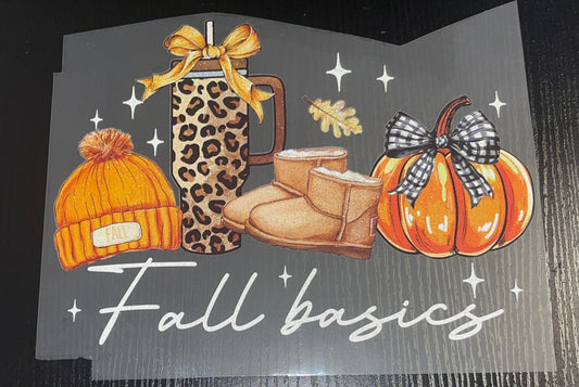 Fall Basics (White) Glitter Screen Print