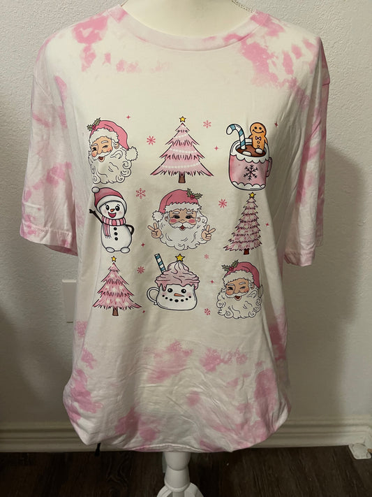 Pink Christmas (Bleached) (Size XL)