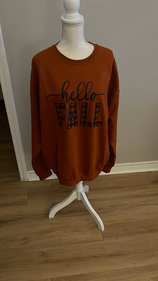 Hello Fall Crewneck (Size XL)