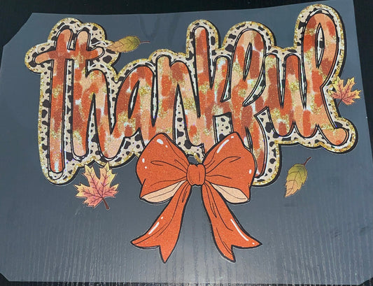 Thankful Glitter Screen Print