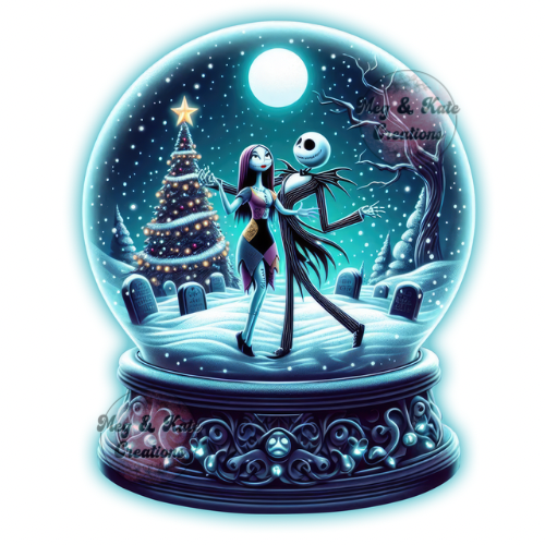 Night Before Christmas Snow Globe DTF TRANSFER
