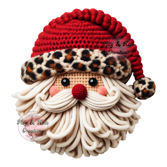 Faux Yarn Santa DTF TRANSFER
