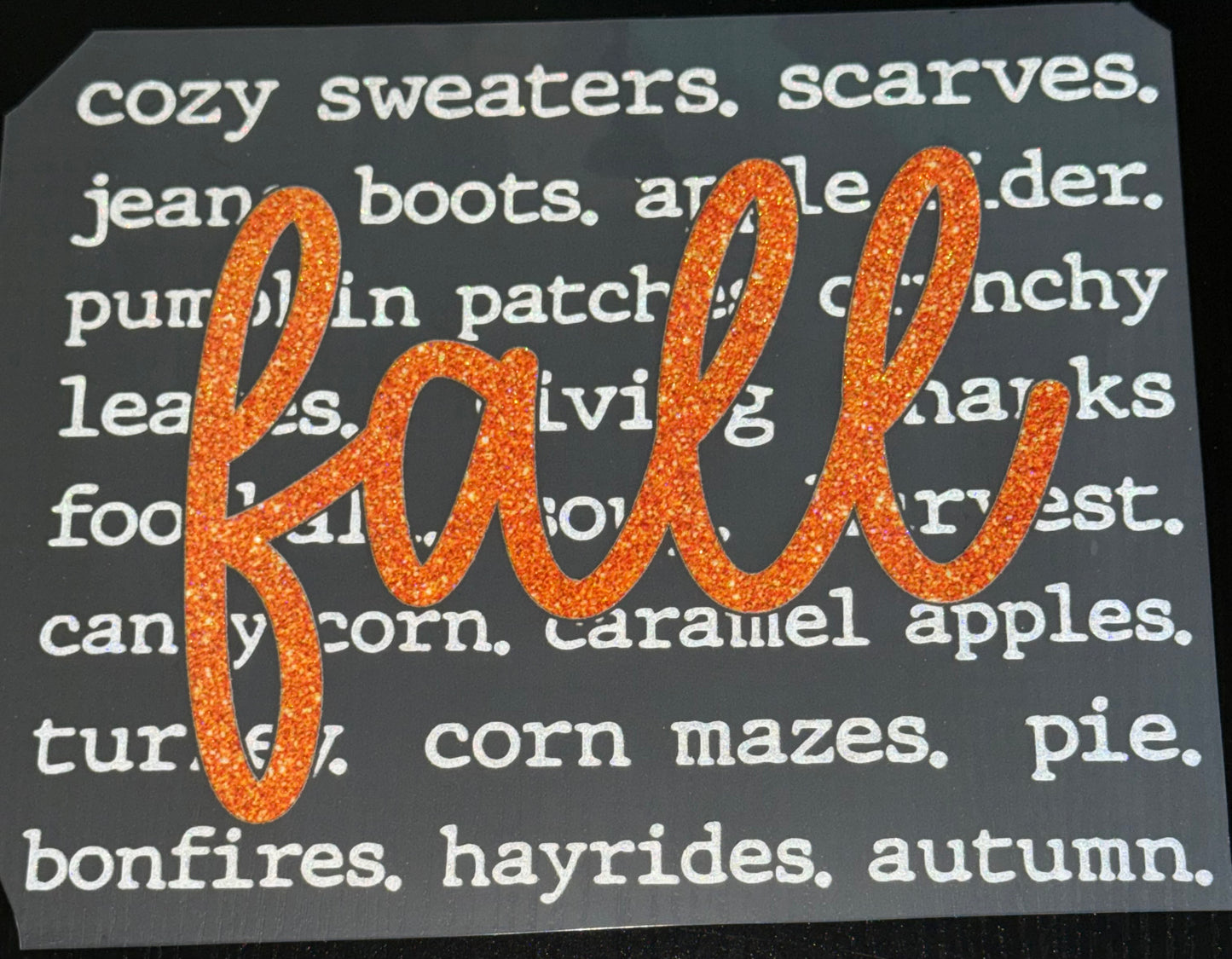 Fall Glitter Screen Print