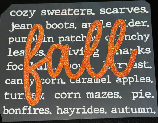 Fall Glitter Screen Print