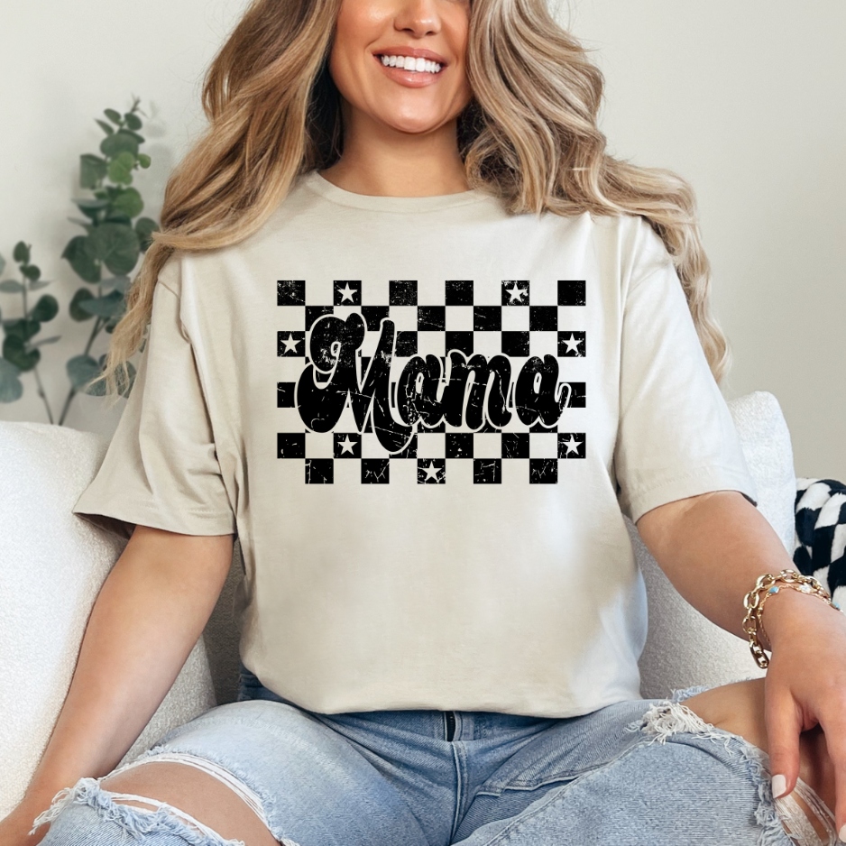 Mama Checkered & Stars