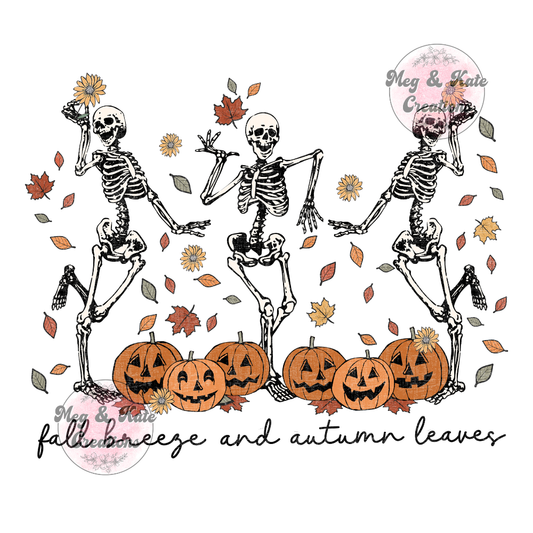 Fall Breeze and Autumn Leaves DTF TRANSFER