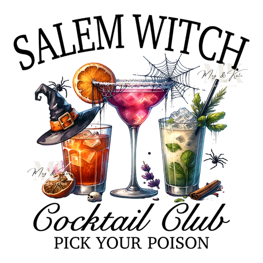 Salem Witch Cocktail Club DTF TRANSFER