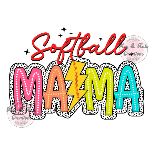 Softball Mama DTF TRANSFER