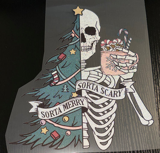 Sorta Merry Sorta Scary Glitter Screen Print