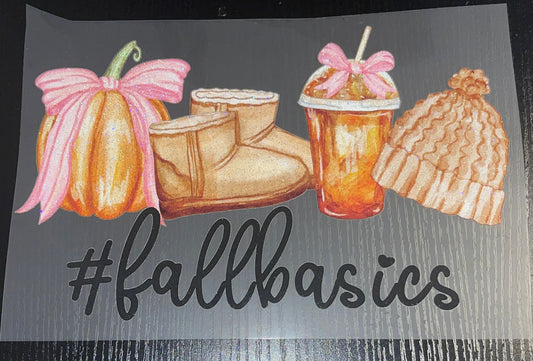 Fall Basics (Black) Glitter Screen Print