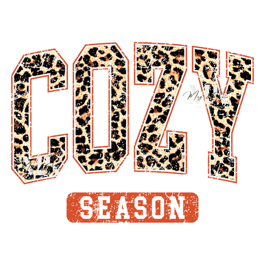 Cheetah Cozy Season DTF TRANSFER