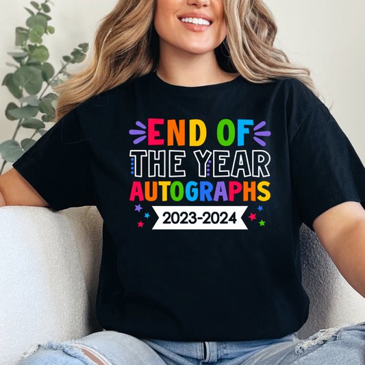 End of Year Autographs (White lettering)