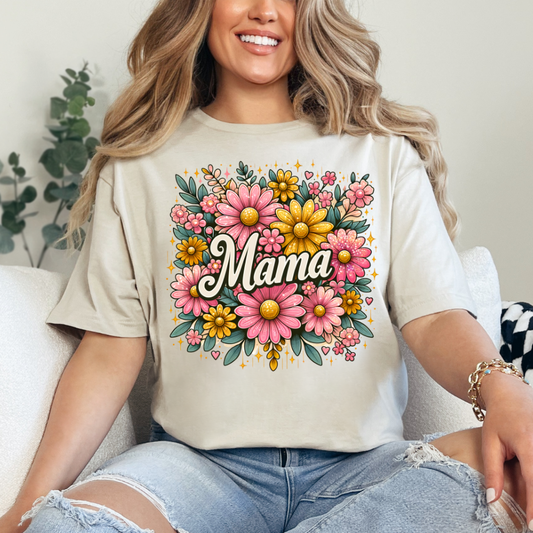 Mama Pink & Gold Flowers
