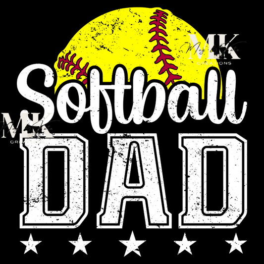 Softball Dad DTF TRANSFER