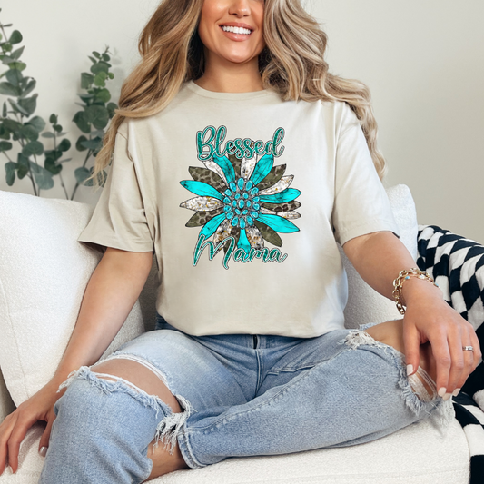 Turquoise Blessed Mama