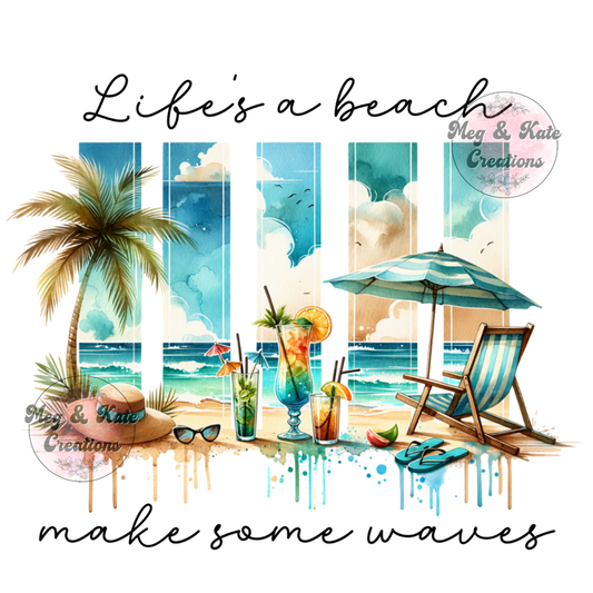 Life's a Beach DTF TRANSFER
