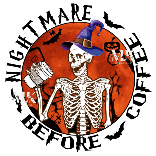 Nightmare Before Coffee DTF TRANSFER