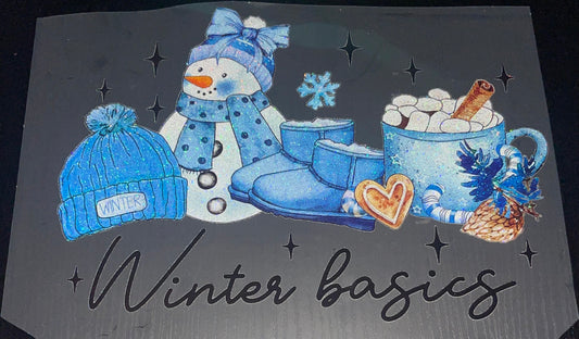 Winter Basics Glitter Screen Print