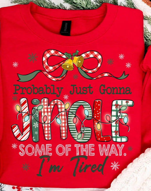 Jingle Some of the Way Glitter Screen Print