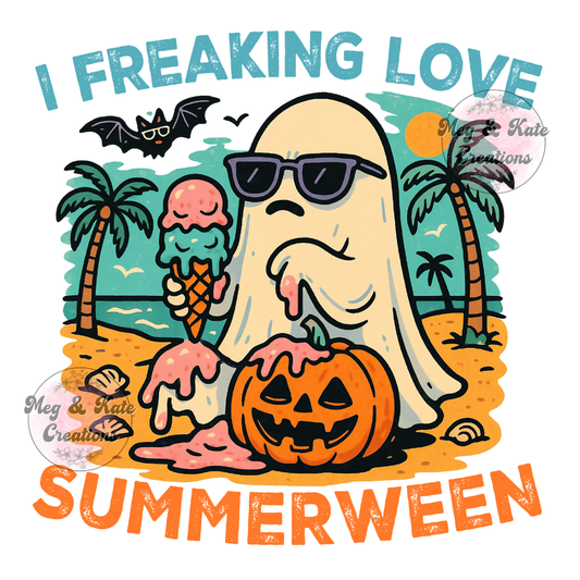 I Freaking Love Summerween DTF TRANSFER