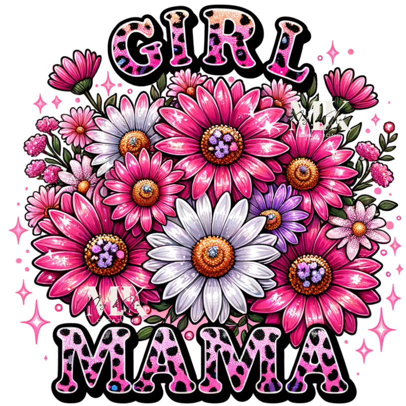 Pink Cheetah Girl Mama DTF TRANSFER