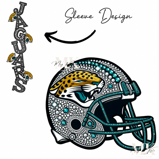 Jaguars rhinestone w/ sleeve  DTF TRANSFER