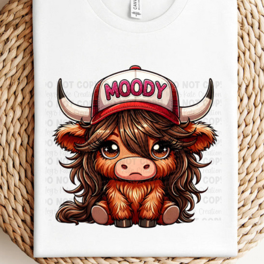 *PREORDER* Moody Cow Glitter Screen Print