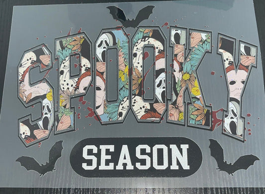 Spooky Season Horror Glitter Screen Print
