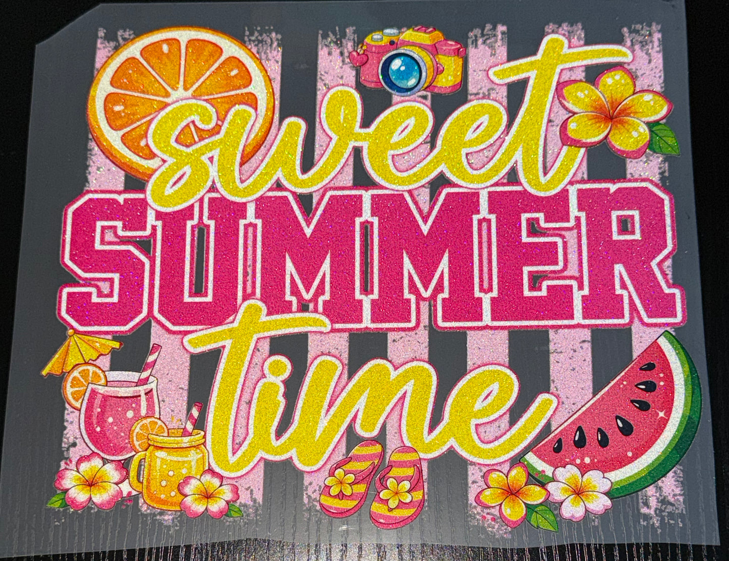 Sweet Summer Time Glitter Screen Print