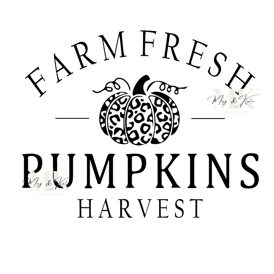 Farm Fresh Pumpkins Harvest DTF TRANSFER (Black)