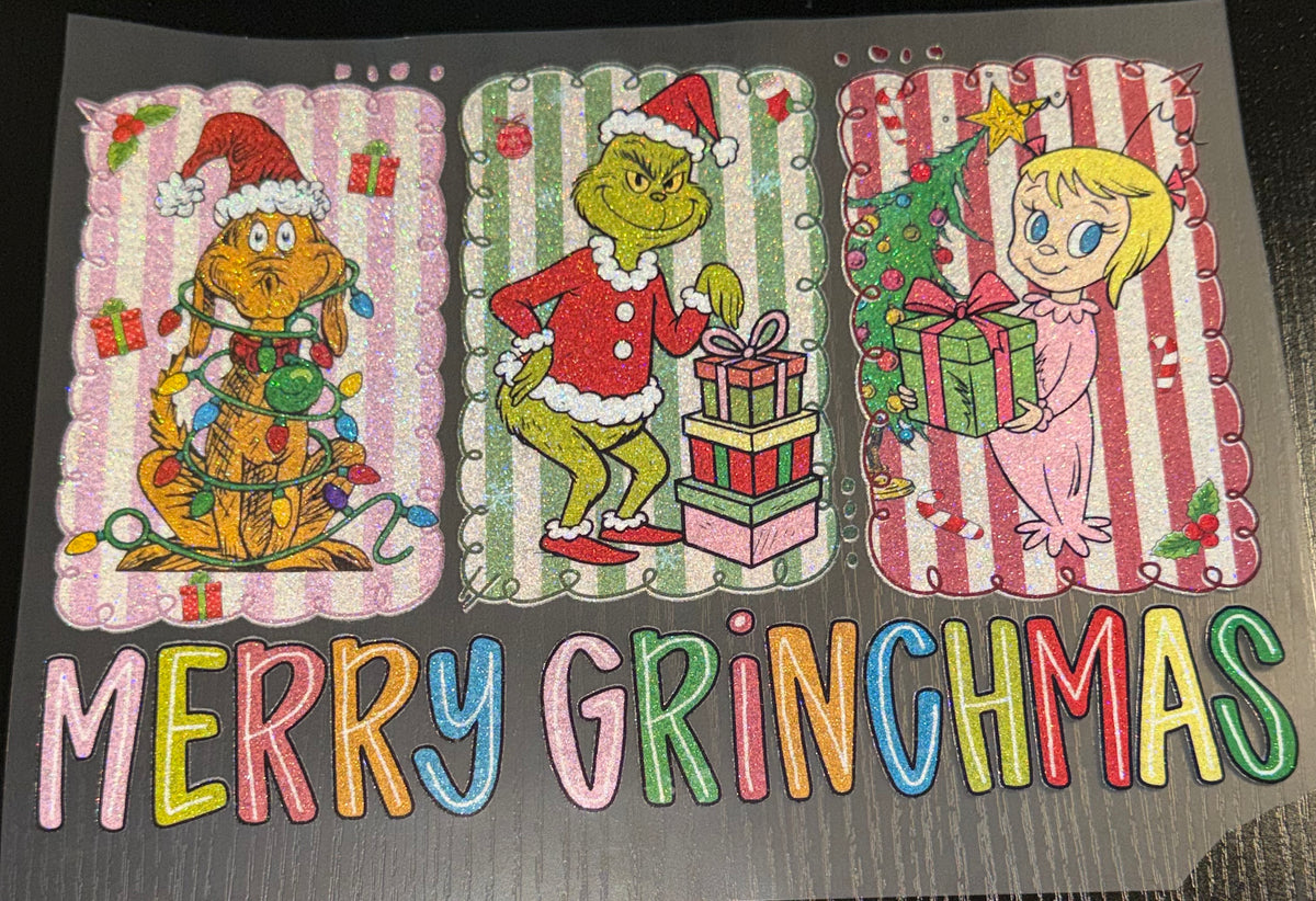 Merry Grinchmas Glitter Screen Print