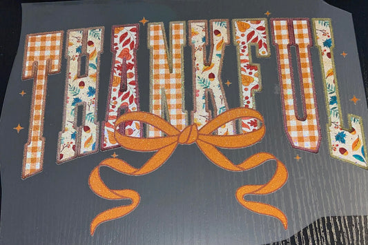 Thankful Glitter Screen Print