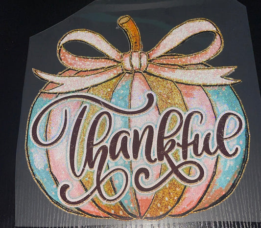 Thankful Pumpkin Glitter Screen Print