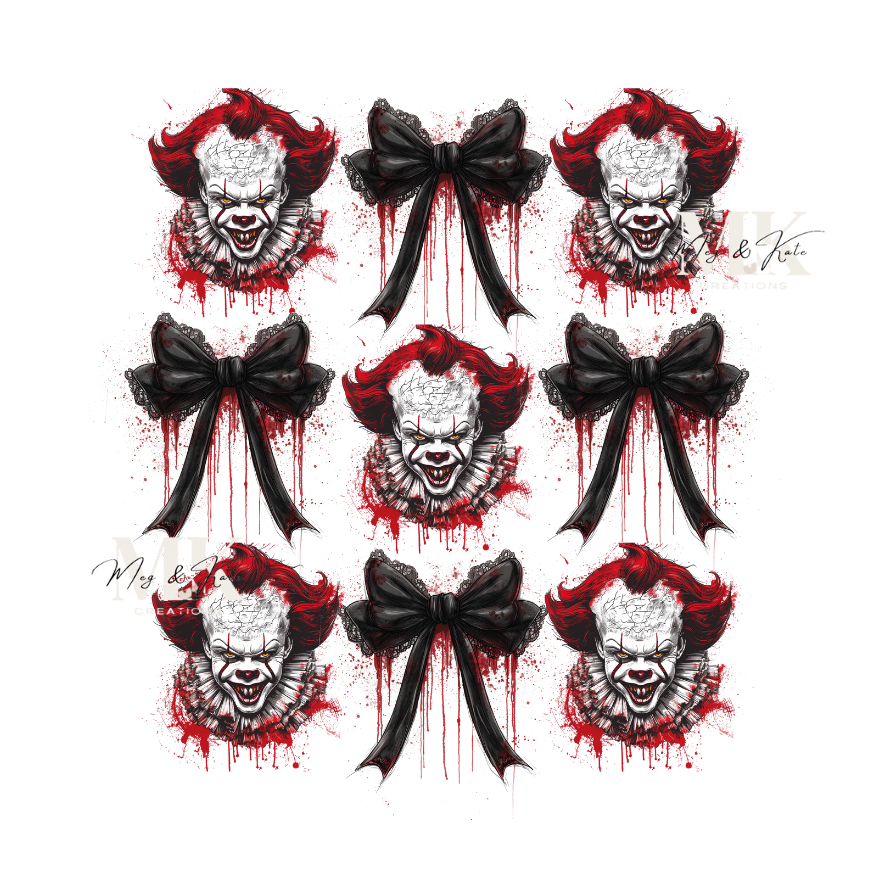 Clown & Bows DTF TRANSFER