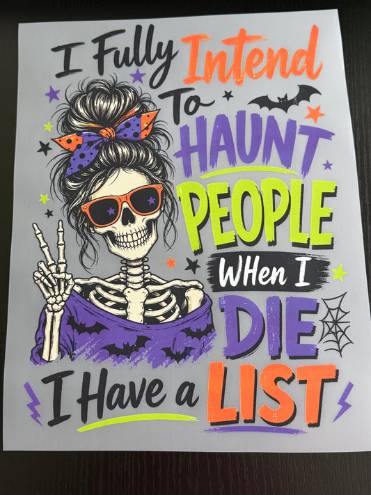 Haunt People DTF Transfer