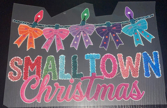 Small Town Christmas Glitter Screen Print