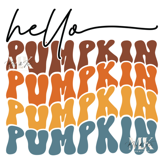 Hello Pumpkin DTF Transfer