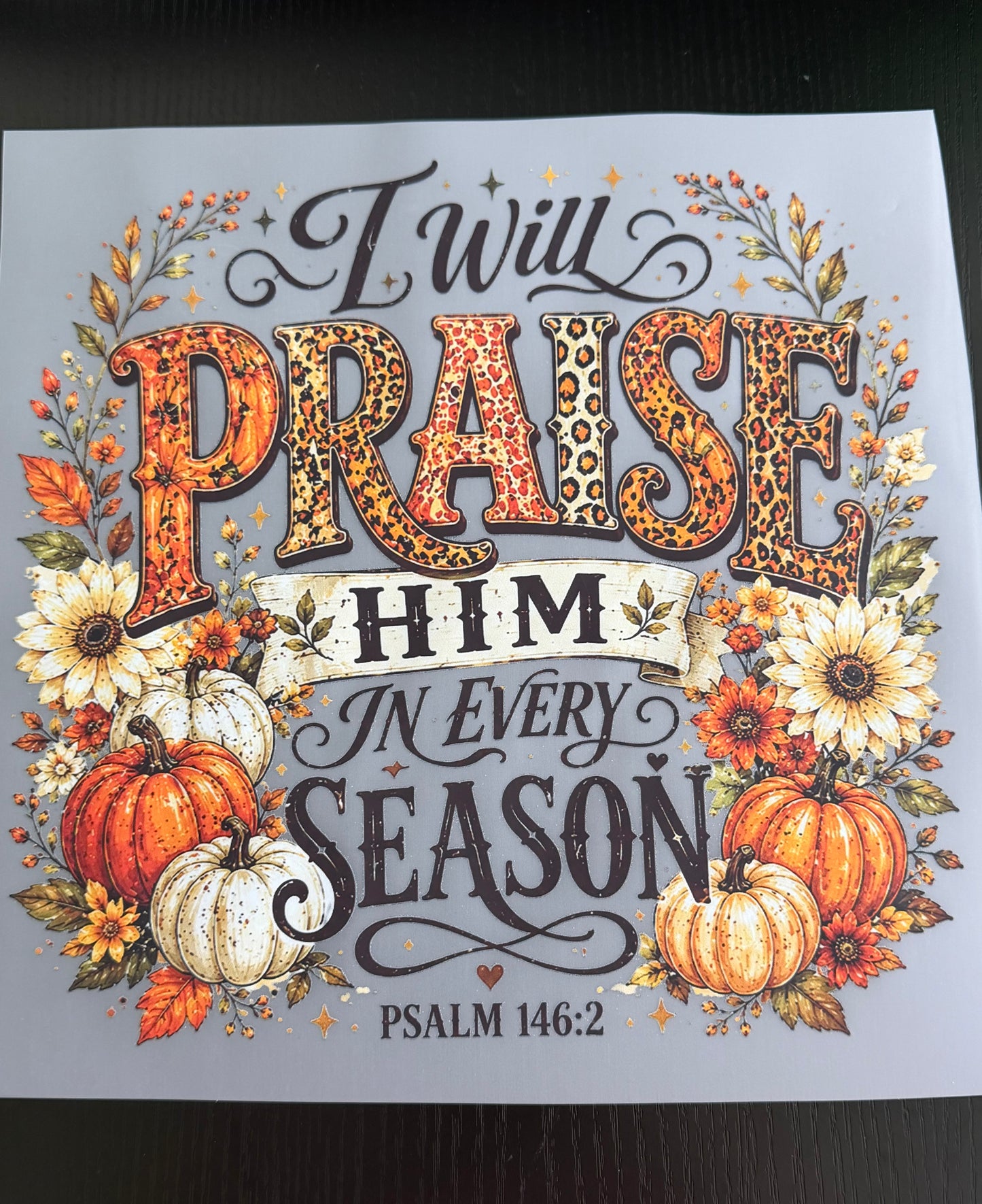 I Will Praise Him DTF Transfer