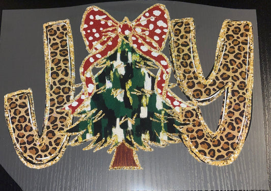 Leopard Joy Glitter Screen Print