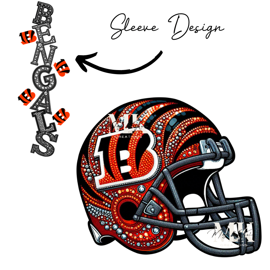 Bengals rhinestone w/ sleeve  DTF TRANSFER