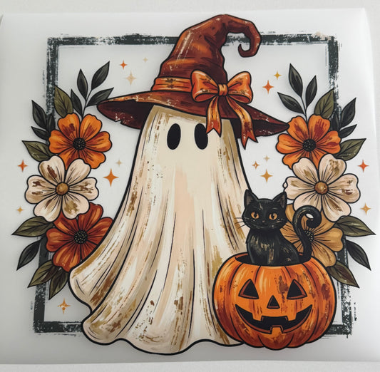 Ghost & Cat Square DTF Transfer