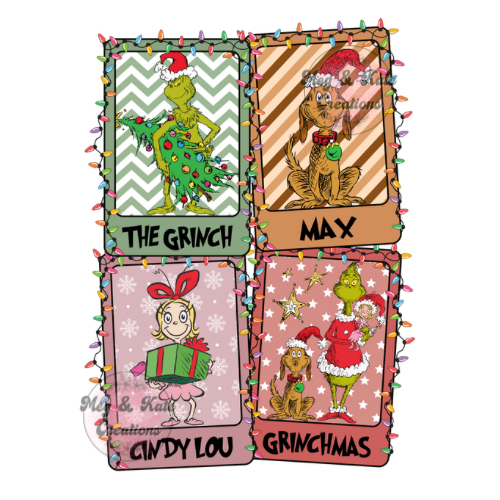 Green Man Christmas Cards DTF TRANSFER