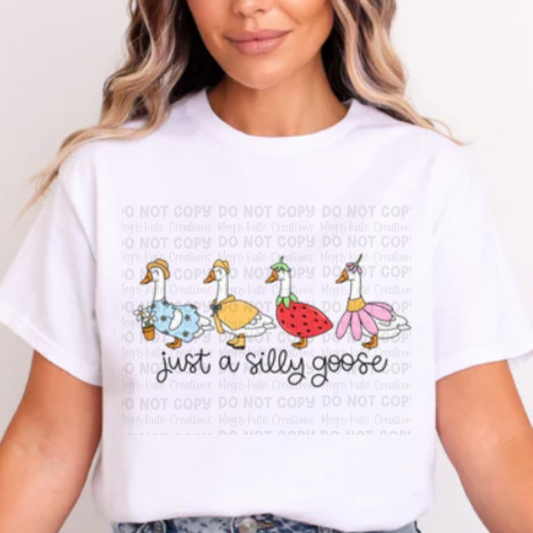*PREORDER* Just a Silly Goose Glitter Screen Print