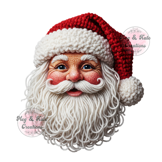 Faux Yarn Santa DTF TRANSFER