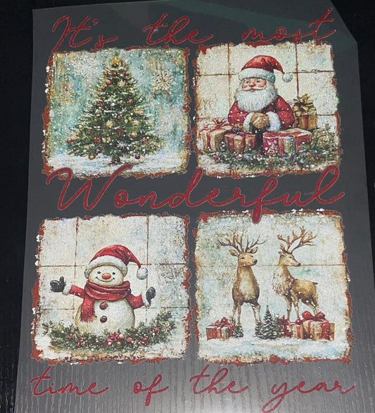 It’s the Most Wonderful Time of the Year Glitter Screen Print