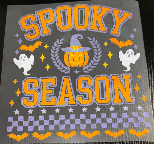 Spooky Season (Orange & Purple) Glitter Screen Print