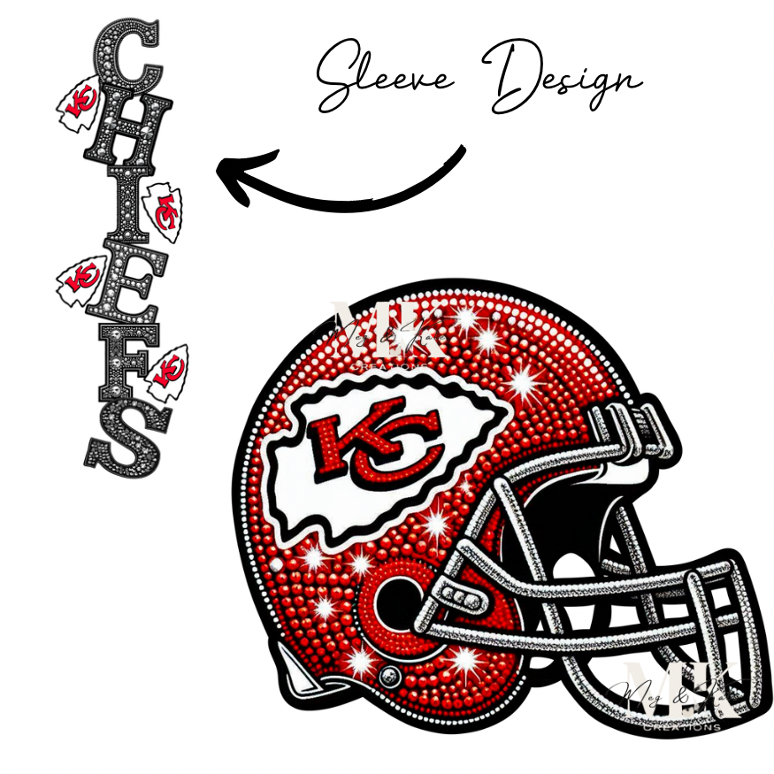 Chiefs rhinestone w/ sleeve  DTF TRANSFER